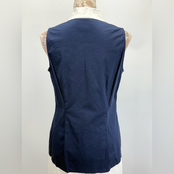 SAIL TO SABLE  Navy and White sleeveless color block Mini Dress size M - Picture 7 of 15